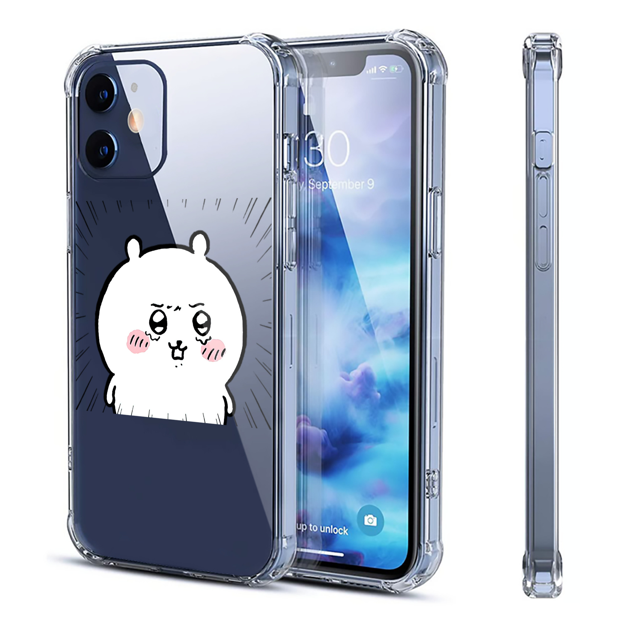 （画像用） ちいかわ ちいかわ Chii-kawa chiikawa 【iPhone 12シリーズ対応】透明スマホケース（クリアソフトケース）